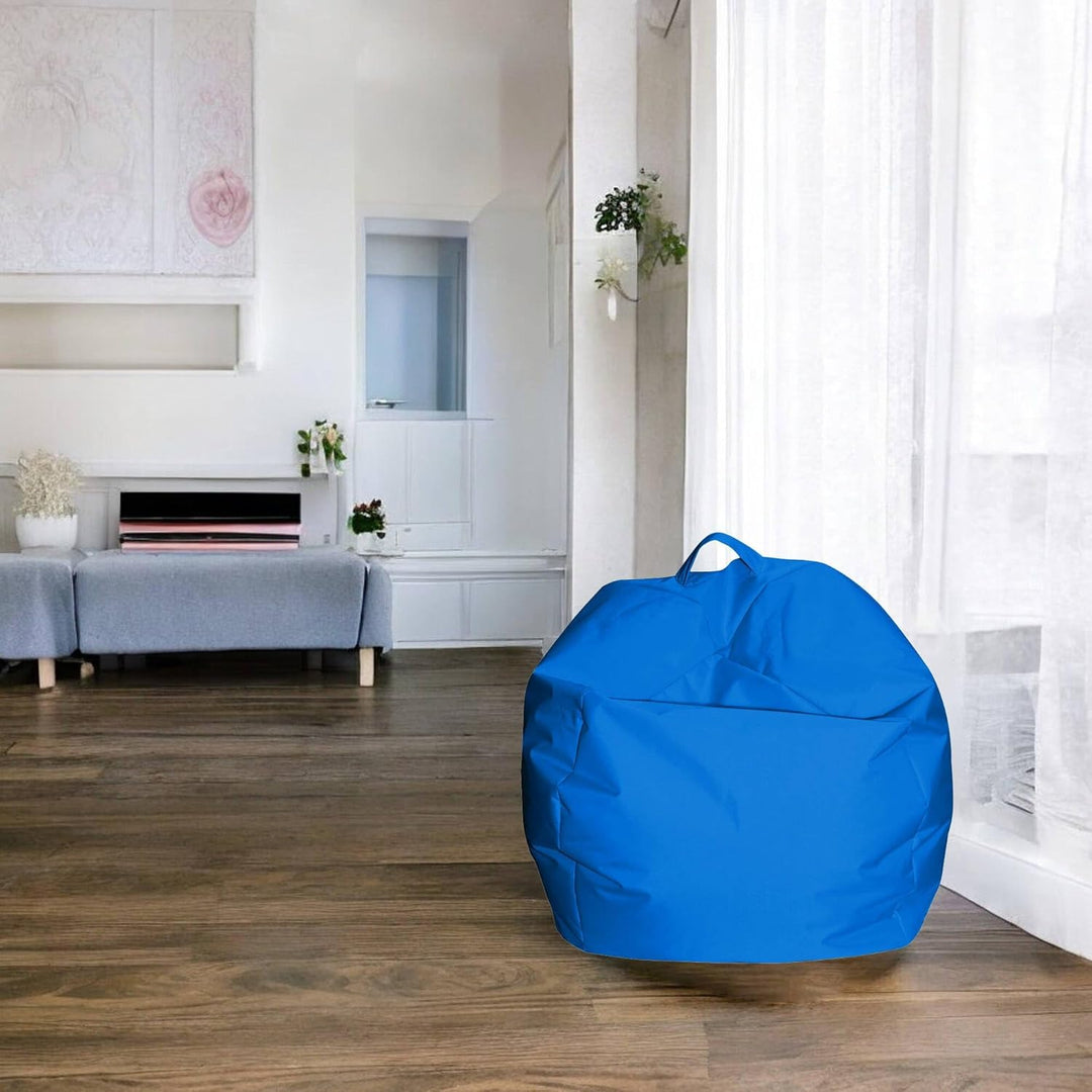 Dmora Eleganter Sitzsack, blaue Farbe, Masse 65 x 50 x 65 cm Blu, Blu