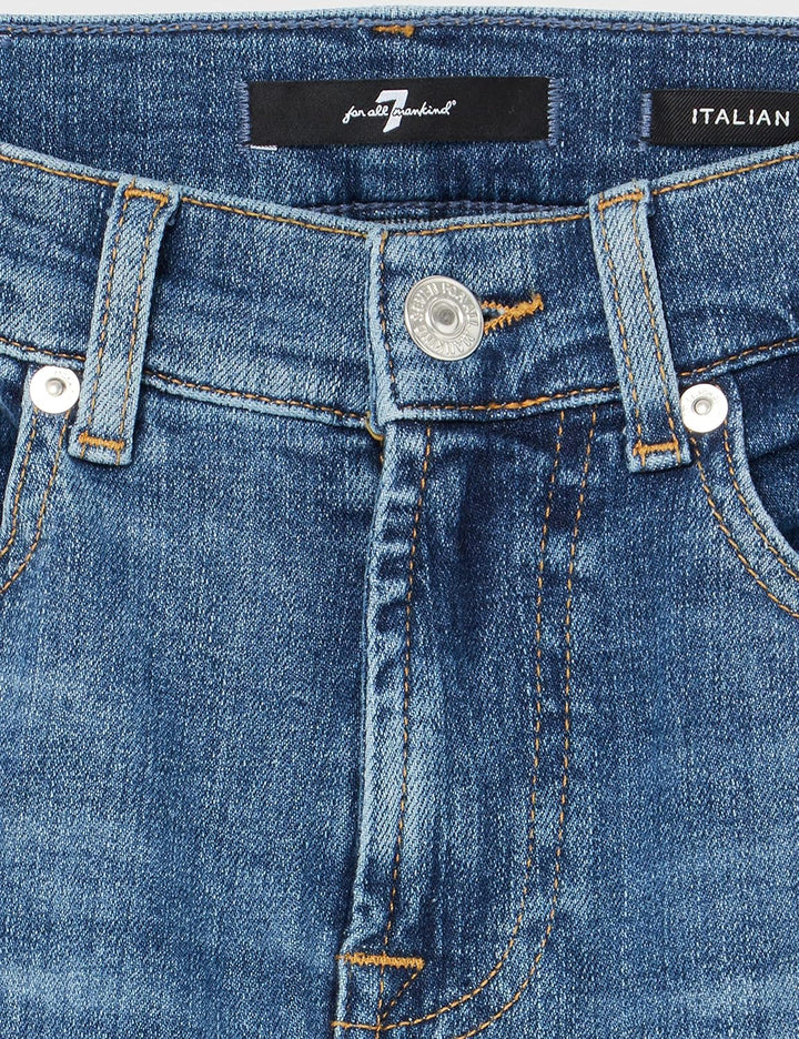 7 For All Mankind Damen Hw Kick Slim Illusion with Worn Out Hem Jeans 31 Light Blue, 31 Light Blue