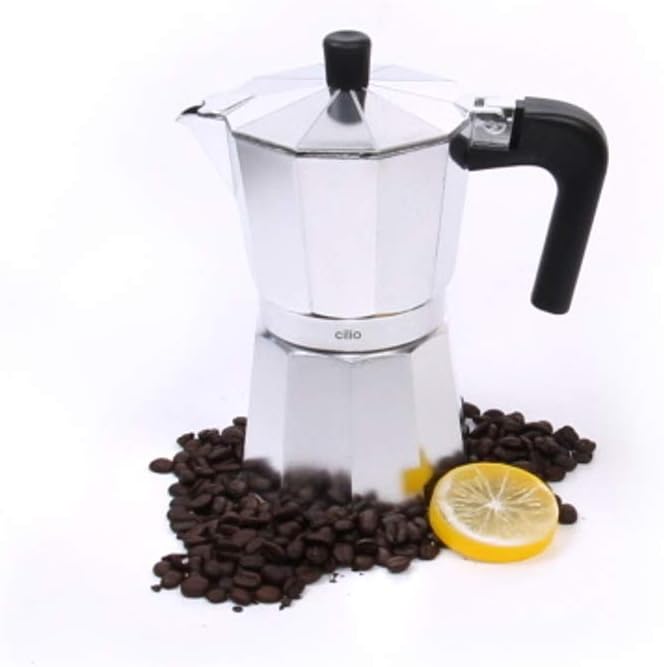 cilio Espressokocher Classico für 6 Tassen | Induktion geeignet| Höhe: 20 cm Ø 8,5 cm | Aluminium-Ge
