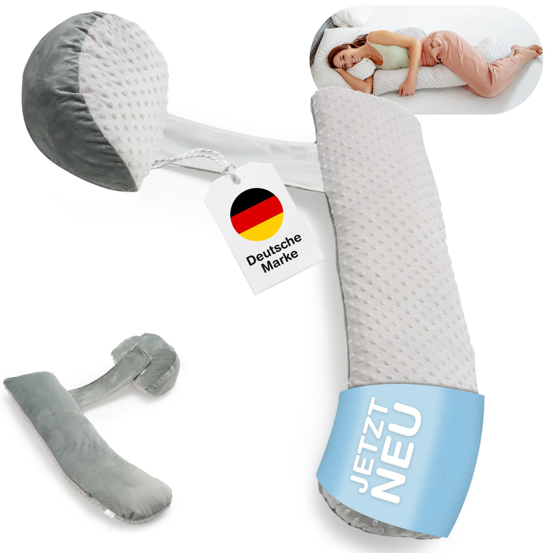 kompaktes Schwangerschaftskissen zum Schlafen gegen Rückenschmerzen - Extra Komfort Dank Verstellfun