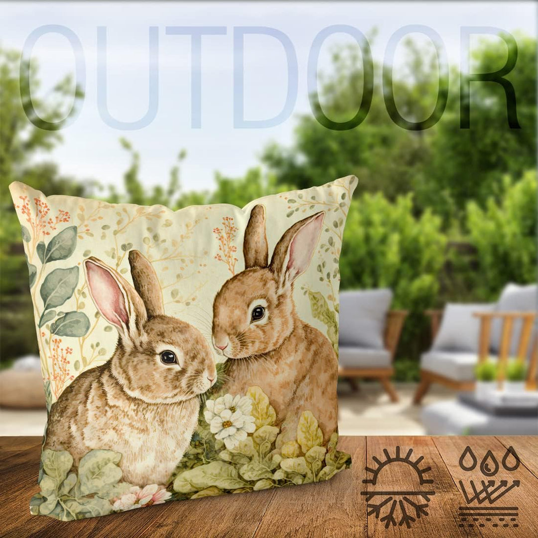 VOID Osterhasen Hasen Pärchen 50x50 Kissenhülle Polyester Zierkissen Couchkissen Ostern Osterdeko De