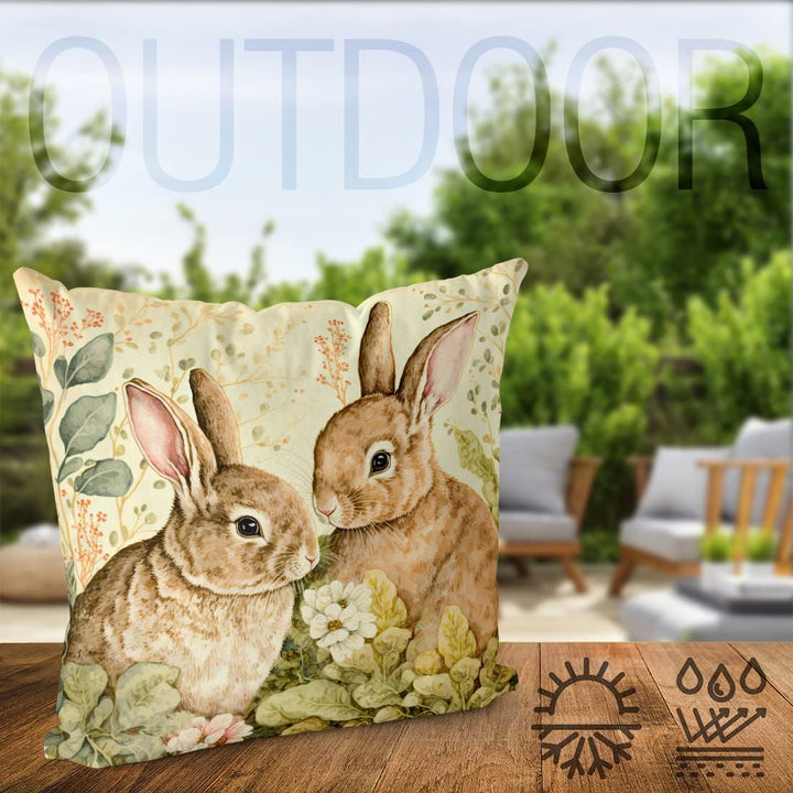 VOID Osterhasen Hasen Pärchen 50x50 Kissenhülle Polyester Zierkissen Couchkissen Ostern Osterdeko De