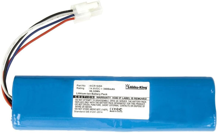 Akku-King Akku kompatibel mit Philips 4ICR19/65 - Li-Ion 3400mAh - für Philips FC8705, FC8710, FC877