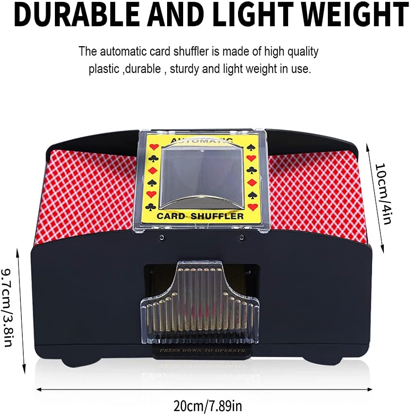 Ni-SHEN automatischer Kartenmischer für 2 Decks, USB-/batteriebetrieben, elektrischer Kartenmischer