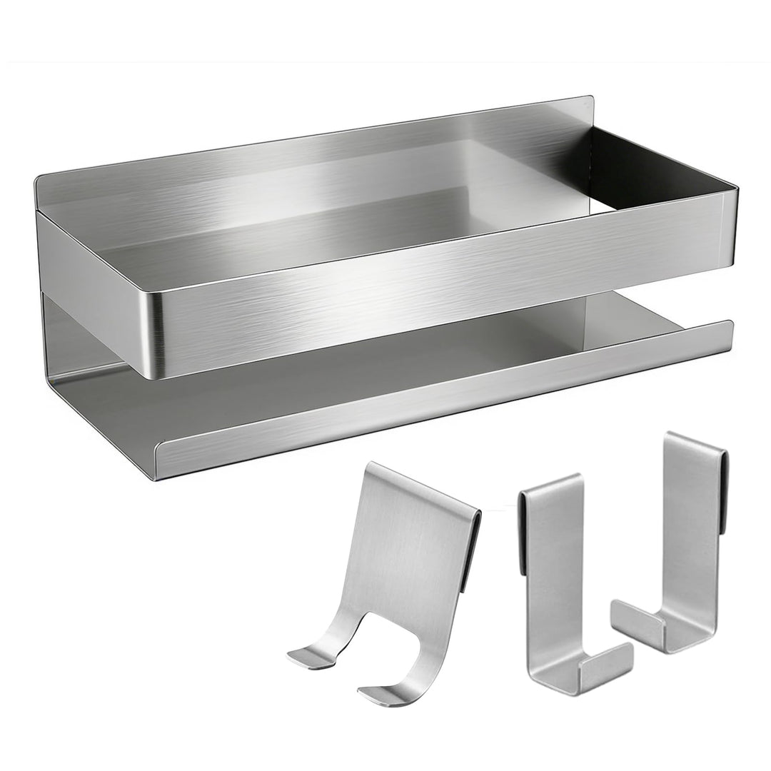 Duschablage ohne Bohren 23 * 9 * 7.5CM- Selbstklebender Duschkorb, Rostfreies Badezimmerregal, platz