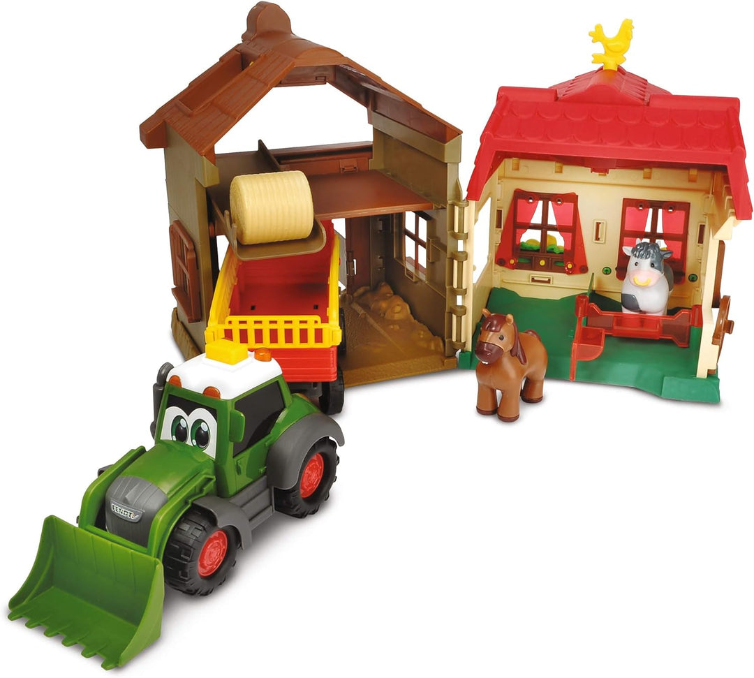 Dickie Toys 203818000 Happy Farm House, Abenteuer auf dem Bauernhof, Set für Kinder ab 1 Jahr, Trakt