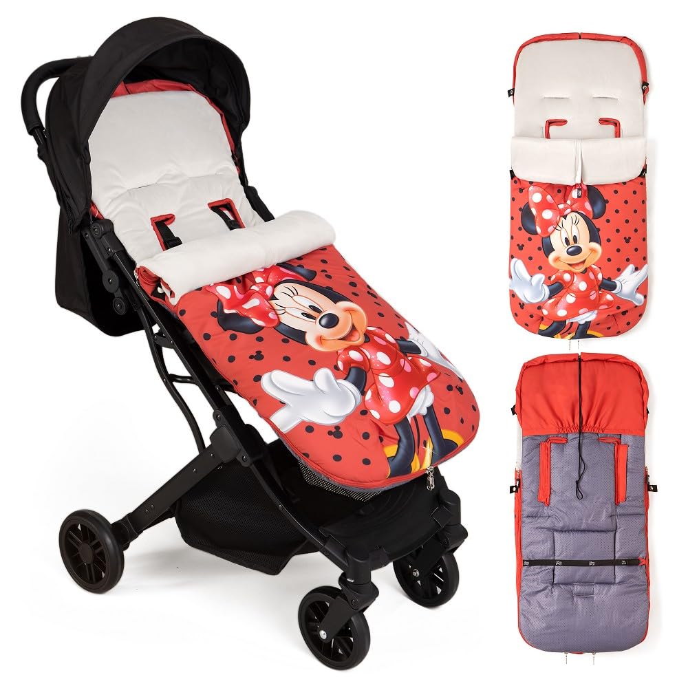 Interbaby WinterFusssack"Disney Minnie Topos" für Kinderwagen, rot