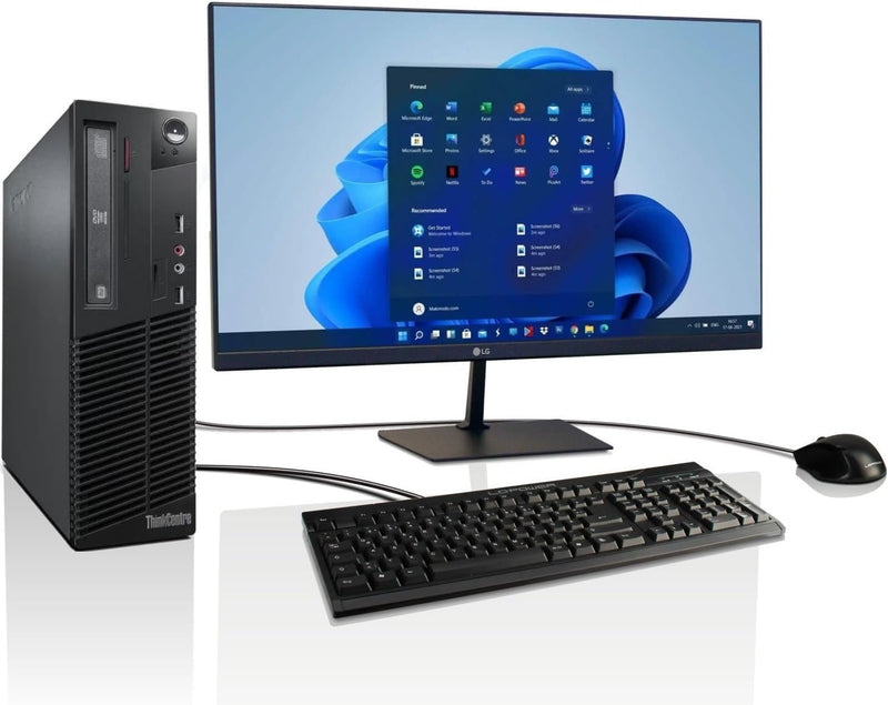 Lenovo M73 + 27-Zoll LG TFT - Silent Business Office Multimedia PC mit 3 Jahren Garantie! | Intel Co