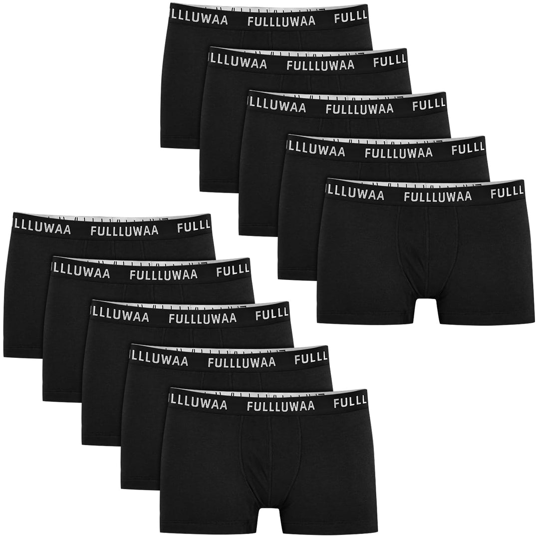 Fullluwaa Boxershorts Herren 10er Pack Komfortable Baumwolle Elastisch | Elastischer Bund mit umlauf