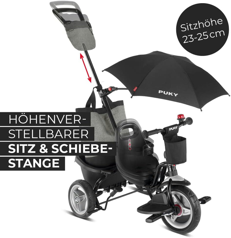 PUKY CEETY Comfort | komfortables und sicheres Dreirad | Teleskop-Schiebestange | für Kinder ab 1,5