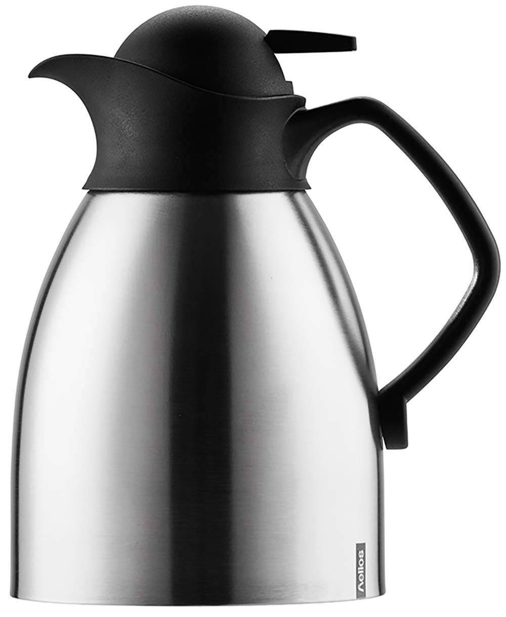 Helios Enduro Push Edelstahl-Isolierkanne, matt, 1 Liter 1,0 Liter, 1,0 Liter