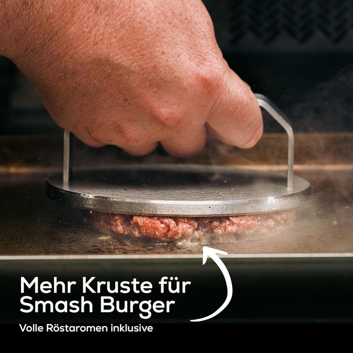 BeHe BBQ Serie Plancha Edelstahl 4 mm – Grillplatte Edelstahl auslaufsicher, BBQ Grillplatte für Gri
