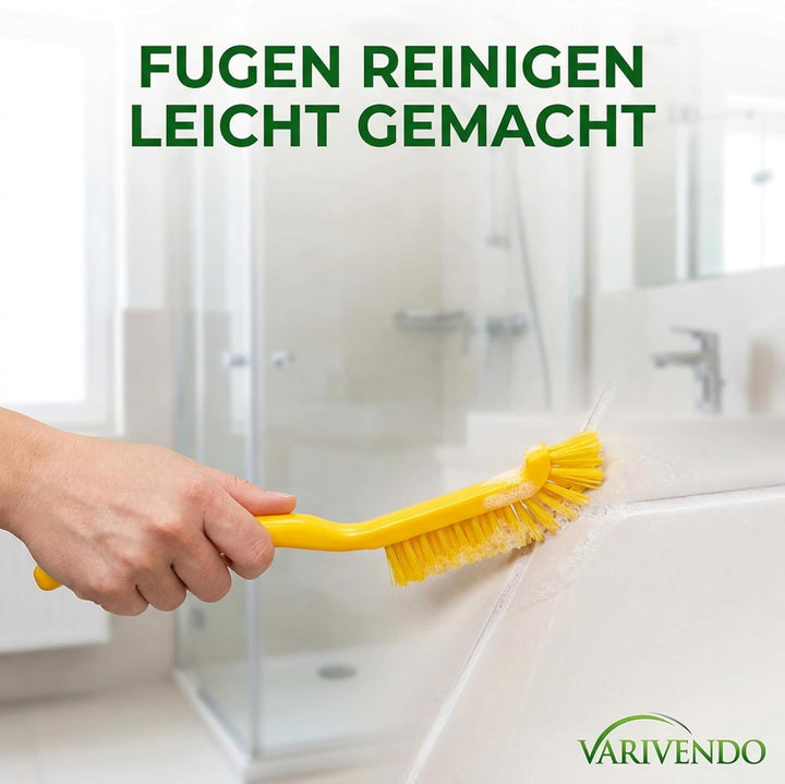 Fugenbürste Set 4X – Fugenreiniger für Fliesen & Bad, Eckenbürste gegen Schimmel, hitzebeständig, le