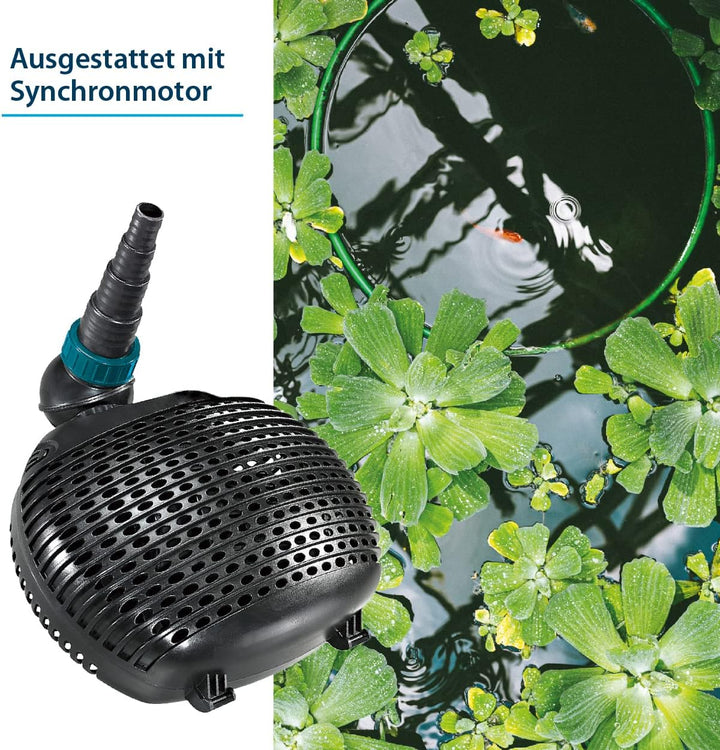 AquaForte EC 8.000 Filter/Teichpumpe, 50 Watt, Maximale Fördermenge 8.000 Liter pro Stunde, Maximale
