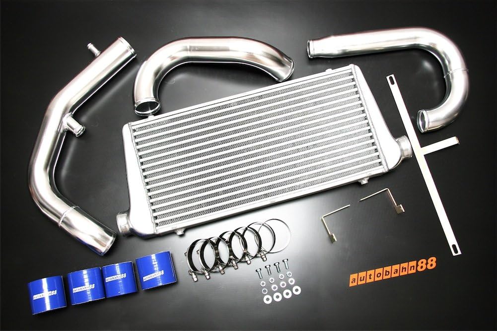 Autobahn88 Front-Ladeluftkühler Komplettes FMIC-Kit, kompatibel mit Mitsubishi Lancer EVO 7 8 9 Mits