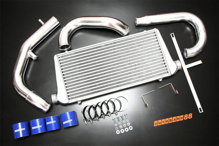 Autobahn88 Front-Ladeluftkühler Komplettes FMIC-Kit, kompatibel mit Mitsubishi Lancer EVO 7 8 9 Mits
