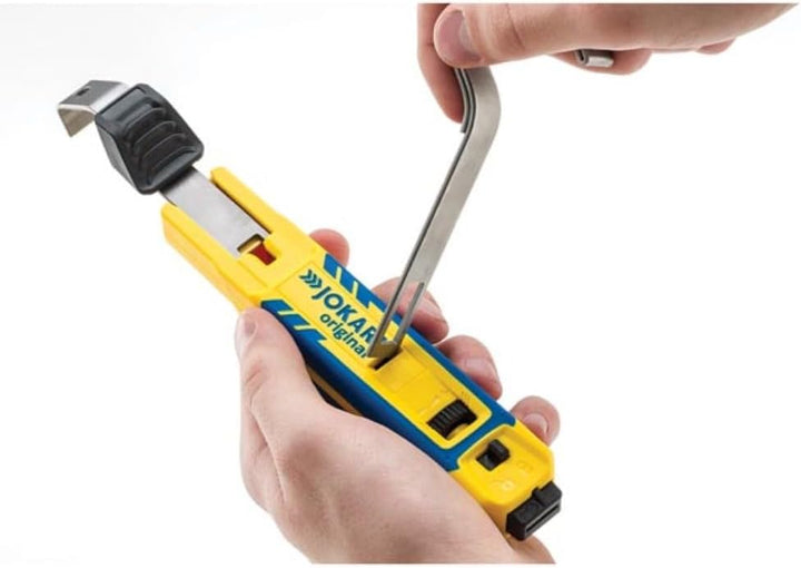 JOKARI®original Kabelmesser System 4-70 zum Abisolieren von Rundkabel (z.B.NYM/NYY) 8 bis 35mm Ø, Ar