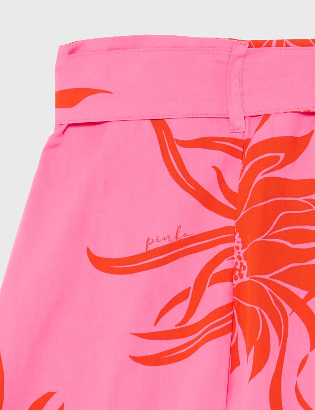 Pinko Damen Sereno Shorts Popeline Stampa Hose 32 Nr1_rosa/Rosso, 32 Nr1_rosa/Rosso