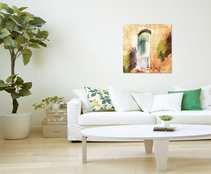 Paul Sinus Art Wandbild Abstrakt388_60x60cm Bild auf Leinwand Abstraktes Motiv quadratisches Format
