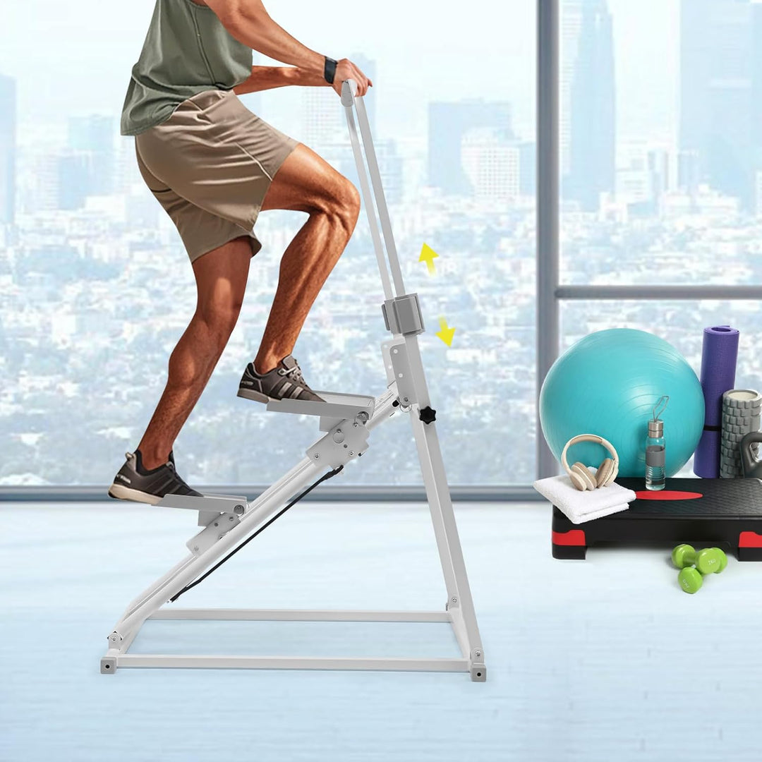 Treppensteiger Fitnessgerät Klappbar Vertikaler Climber Stepper Treppenstepper mit 3 Stufen Einstell