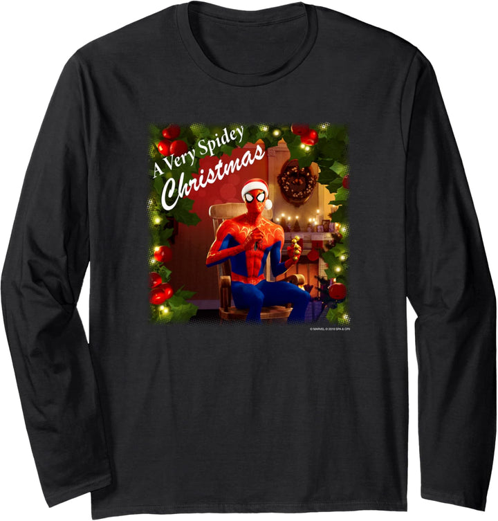 Marvel Spider-Man Spidey Christmas Album Cover Langarmshirt