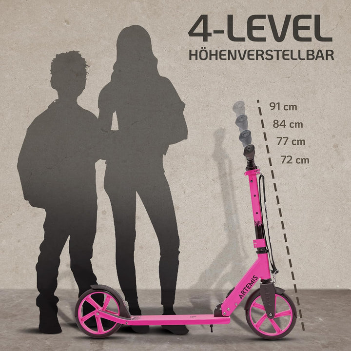 Apollo Artemis City Roller - Höhenverstellbarer Scooter für Kinder, Teens und Erwachsene, Tretroller