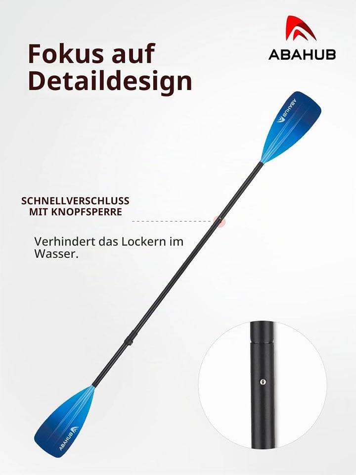 Abahub 2 in 1 Sup Kajak Paddel Aluminium Einstellbares Stand Up Paddle für Paddleboard, Aluminiumleg