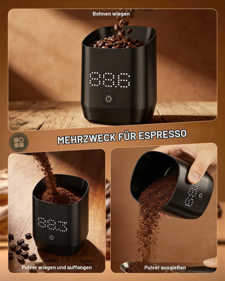 Kaffee Waage, Digital Kaffeewaage för Espresso &amp; Pour-Over, Kaffeewaage mit Timer Barista Zubehör, M