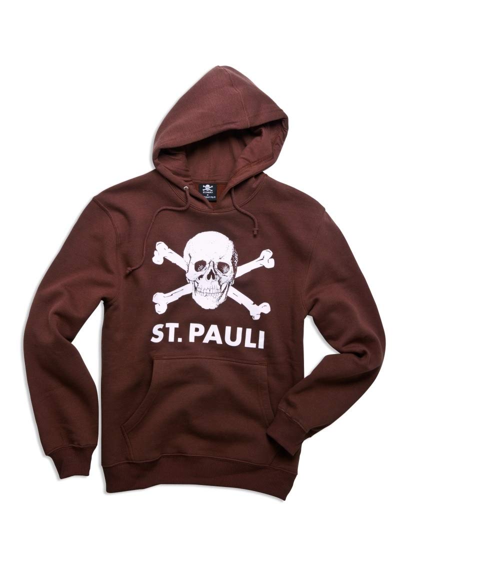 Upsolut FC St. Pauli - Totenkopf Kapuzenpullover, braun, Grösse 3XL
