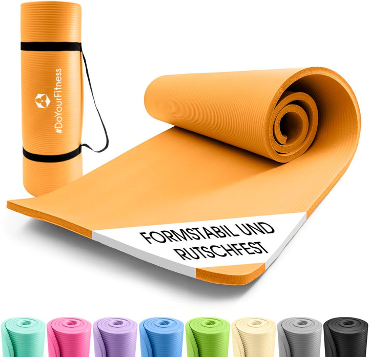 #DoYourFitness Fitnessmatte rutschfest | 183x61cm oder XXL 190x100cm | 0,8-2cm hoch | Gelenkschonend