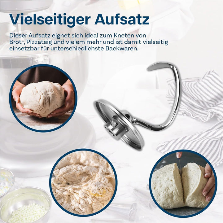 Edelstahl Knethaken K45DH für KitchenAid 4.5-5 Quart Kippkopf-Standmixer Artisan & Classic Serie von