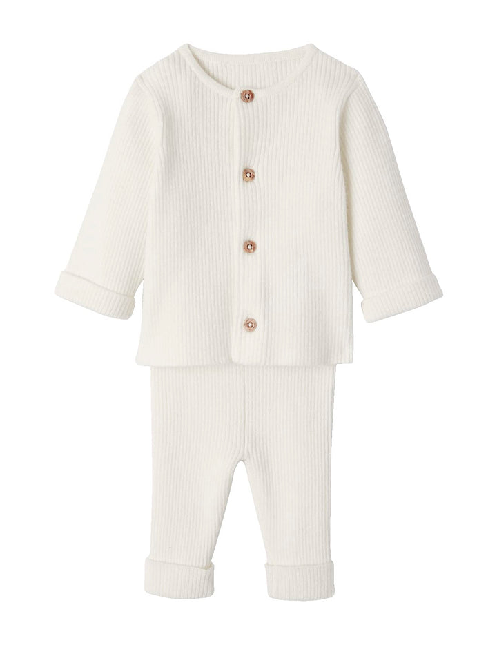 Vertbaudet Baby-Set: Jäckchen & Hose, Strick BLANC 50, BLANC 50