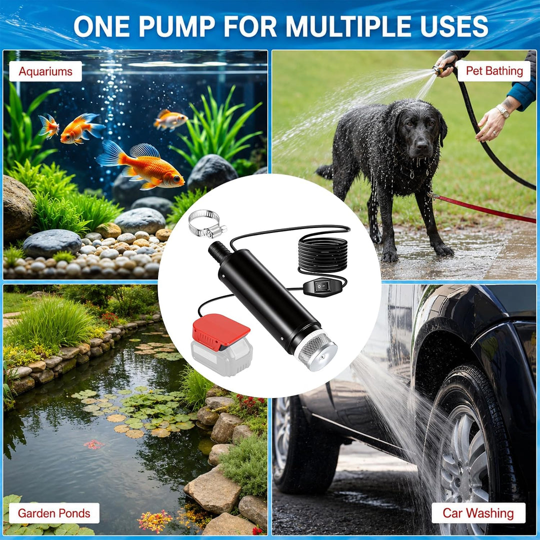 Akku Wasserpumpe für Einhell 18V Akku 30L/min Tragbare | Wasserpumpe & Sumpfpumpe Wasserpumpe Akku S