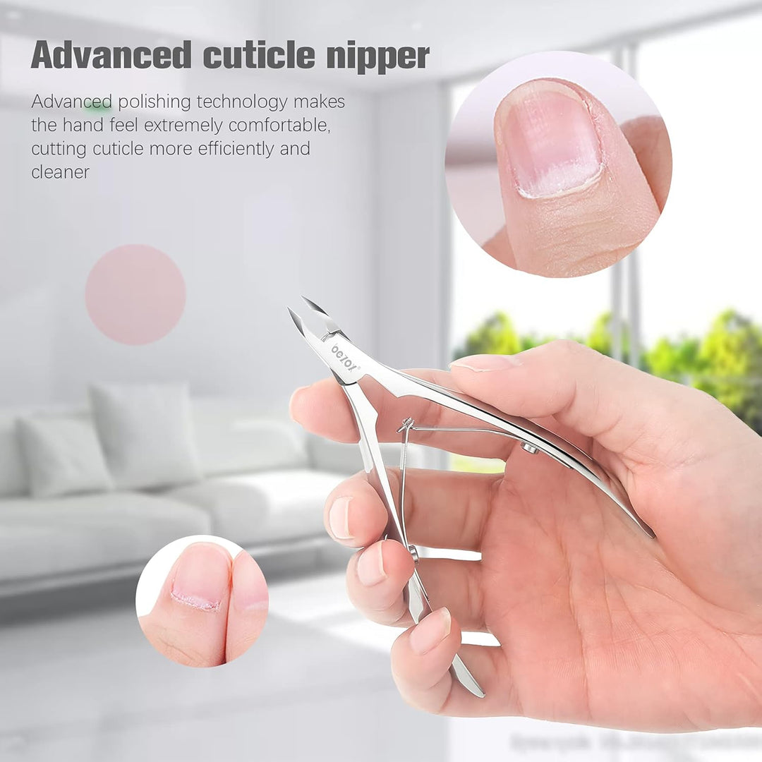 BEZOX Nagelhautzange mit ultrakleiner 4-mm-Klaue – professioneller Nagelhautschneider mit hochdichte
