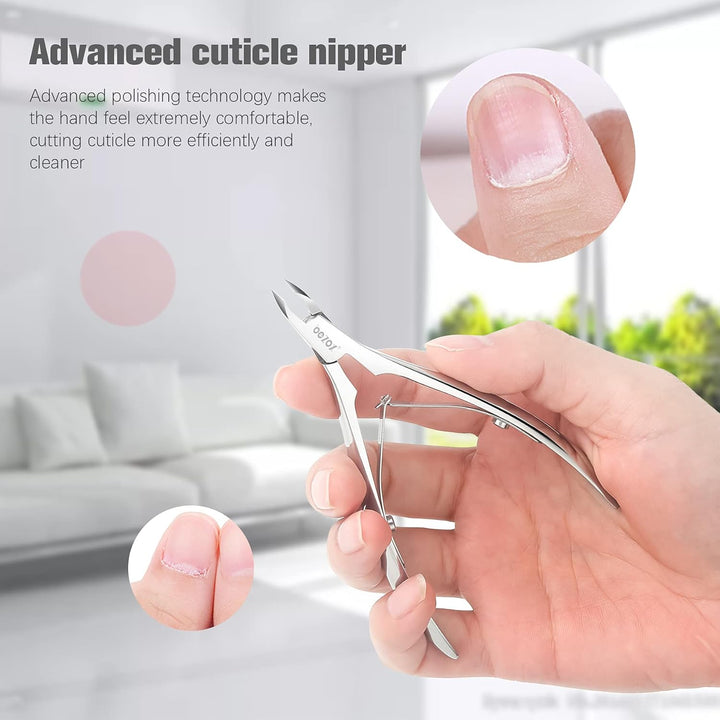 BEZOX Nagelhautzange mit ultrakleiner 4-mm-Klaue – professioneller Nagelhautschneider mit hochdichte