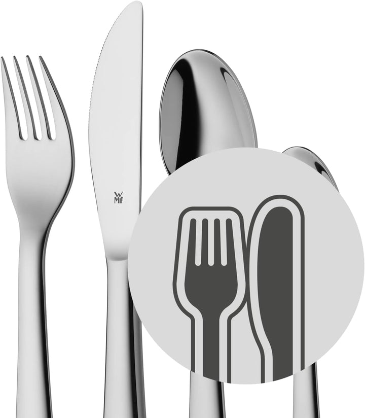 WMF Safari Kinderbesteck Set 4-teilig, Kinderbesteck Edelstahl, Besteck Kinder ab 3 Jahre, Cromargan