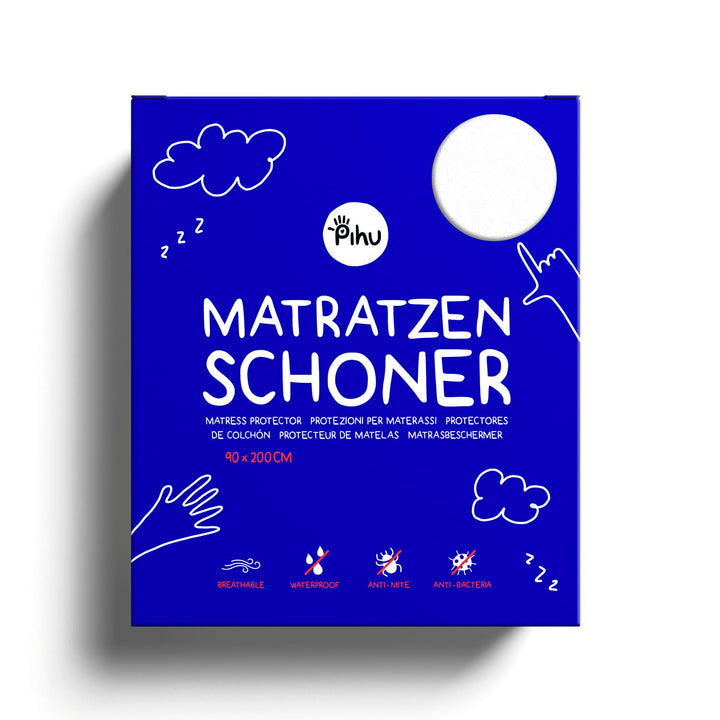 PIHU Matratzenschoner (Wasserdicht) - Baby Kleinkind Kind (Inkontinenzauflage) Matratzenschutz (Atmu