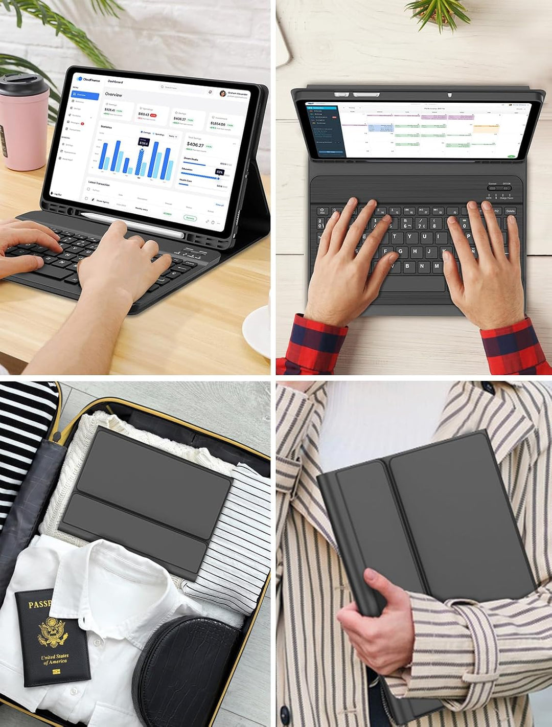 Tastatur Hülle für Samsung Galaxy Tab S10 FE 10.9 Zoll, Kompatibel Samsung Galaxy Tab S9 FE, 7 Farbe