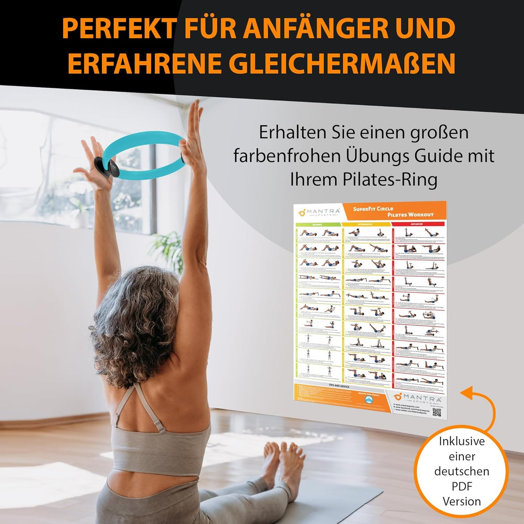 MANTRA SPORTS Pilates Ring Circle Beckenboden Trainer Damen, Magic Fitness Ring Oberschenkeltrainer