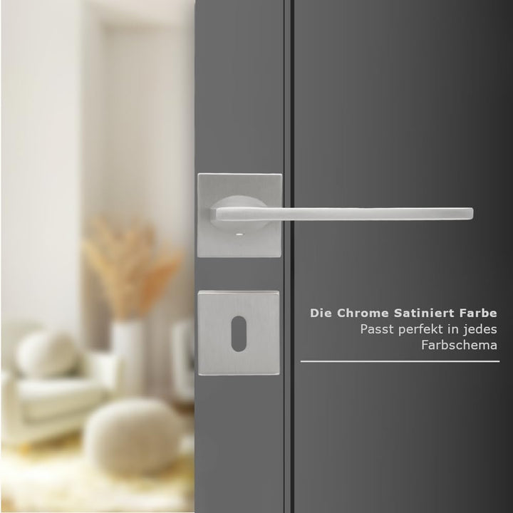 domino Türgriff DIANA-QR M4 BB-Buntbart Drückergarnitur für Zimmertüren Türdrücker-Set Rosetten-Garn