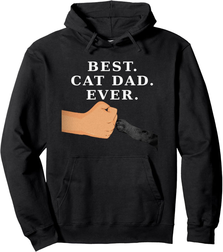 Cat Dad Paw Fist Bump Pullover Hoodie