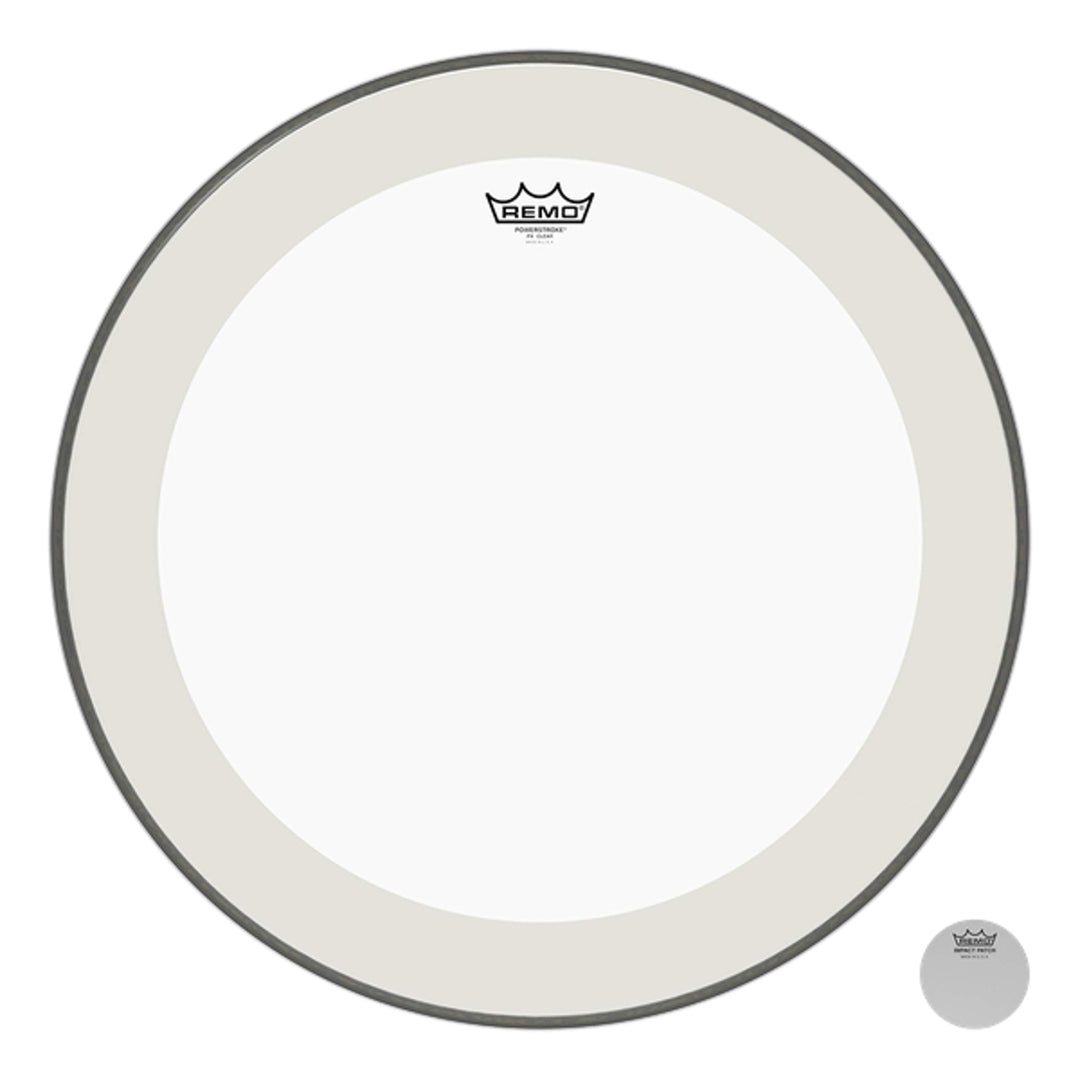 Remo Powerstroke 4 Clear Bass Drum Head 20" P4-1320-C2 Powerstroke P4 Clear Bass 20" Drumhead Clear,