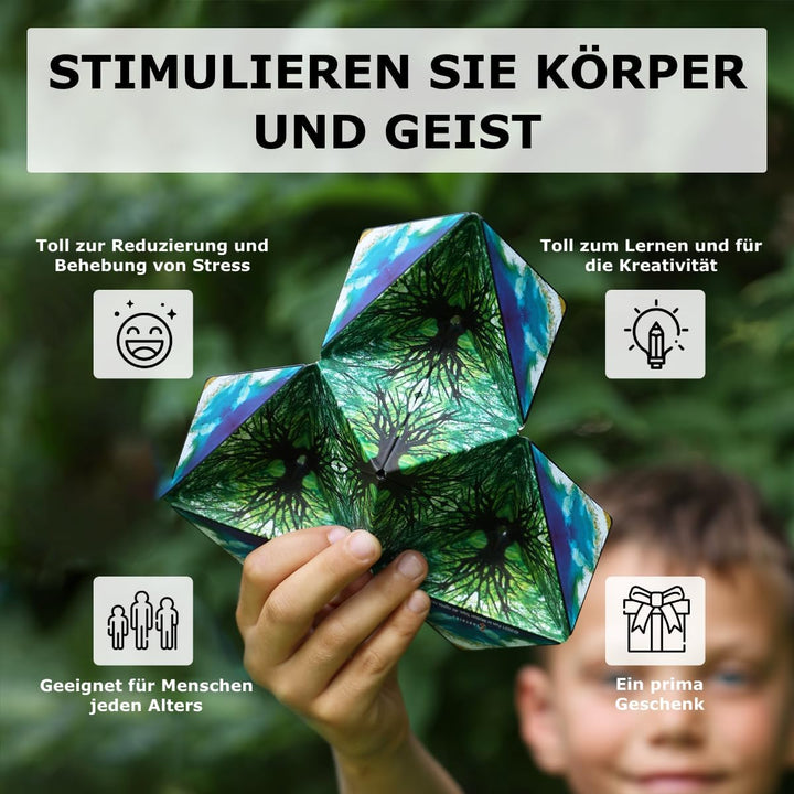 SHASHIBO Formwechsel Zauberwürfel - Preisgekrönt, Patentiert - Anti Stress Spielzeug - 36 Seltenerdm