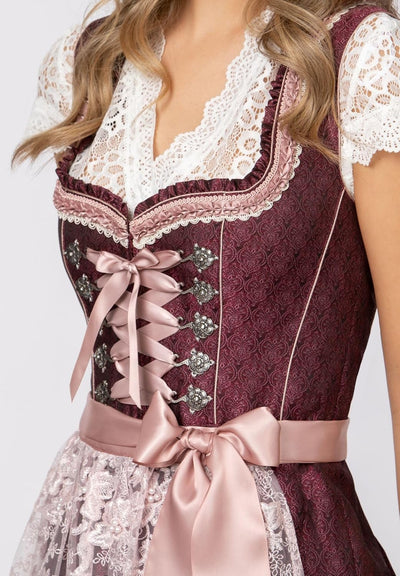 Stockerpoint Damen Dirndl Rosalinde Kleid für besondere Anlässe 30 Bordeaux, 30 Bordeaux