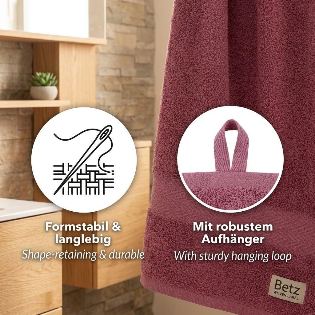Betz Premium 12er Frottier Handtuch-Set - 2X Liegetücher - 4X Handtücher - 2X Gästetücher - 2X Seift