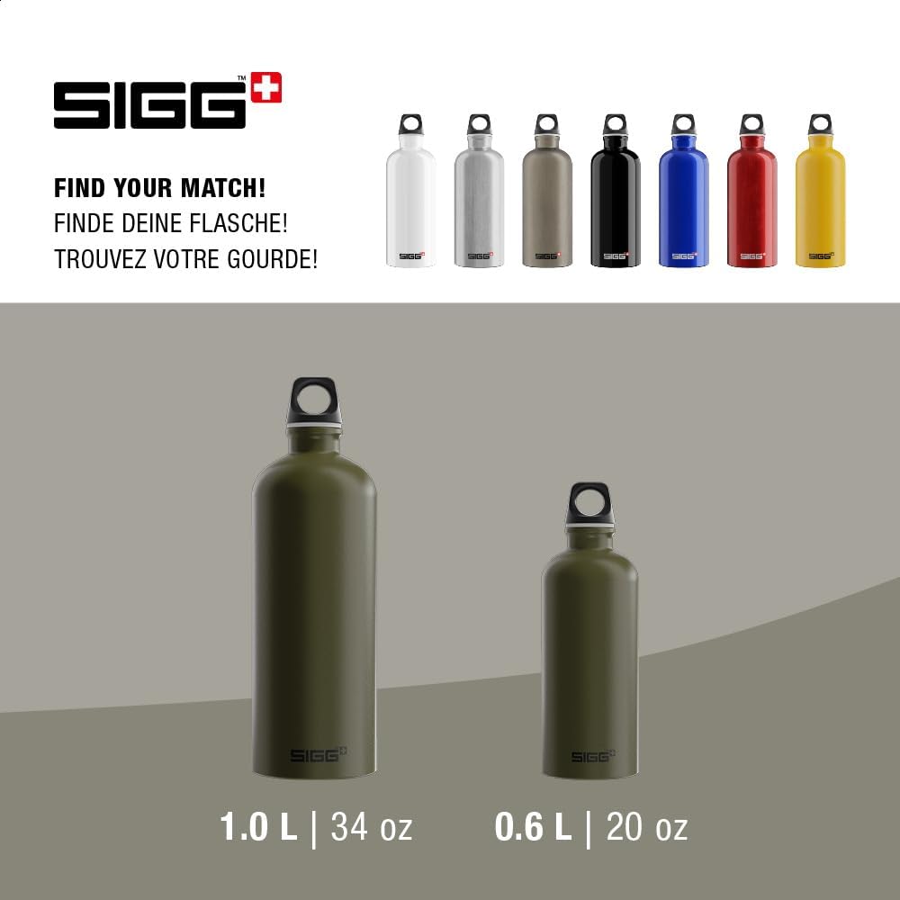 Sigg - Alu Trinkflasche - Traveller - Made in Switzerland - Kohlensäure geeignet - Auslaufsicher - F