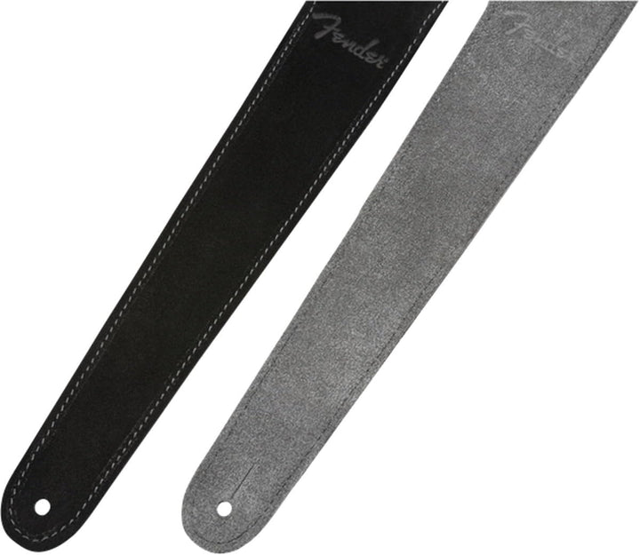 Fender© 2" Suede Strap, Black/Gray, Rev. Schwarzgrau, Schwarzgrau