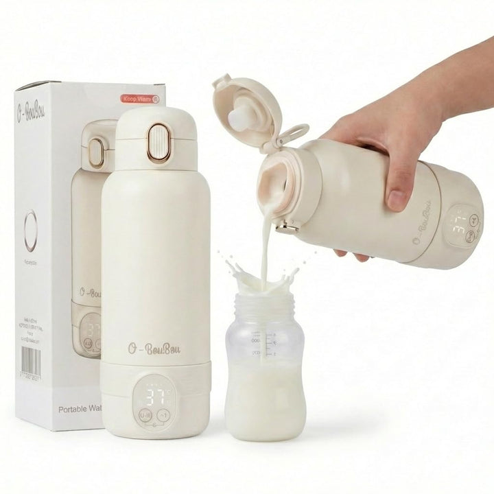 Tragbarer Flaschenwärmer, schnelle Erwärmung und lange Akkulaufzeit, 2 Modi für Muttermilch und Wass