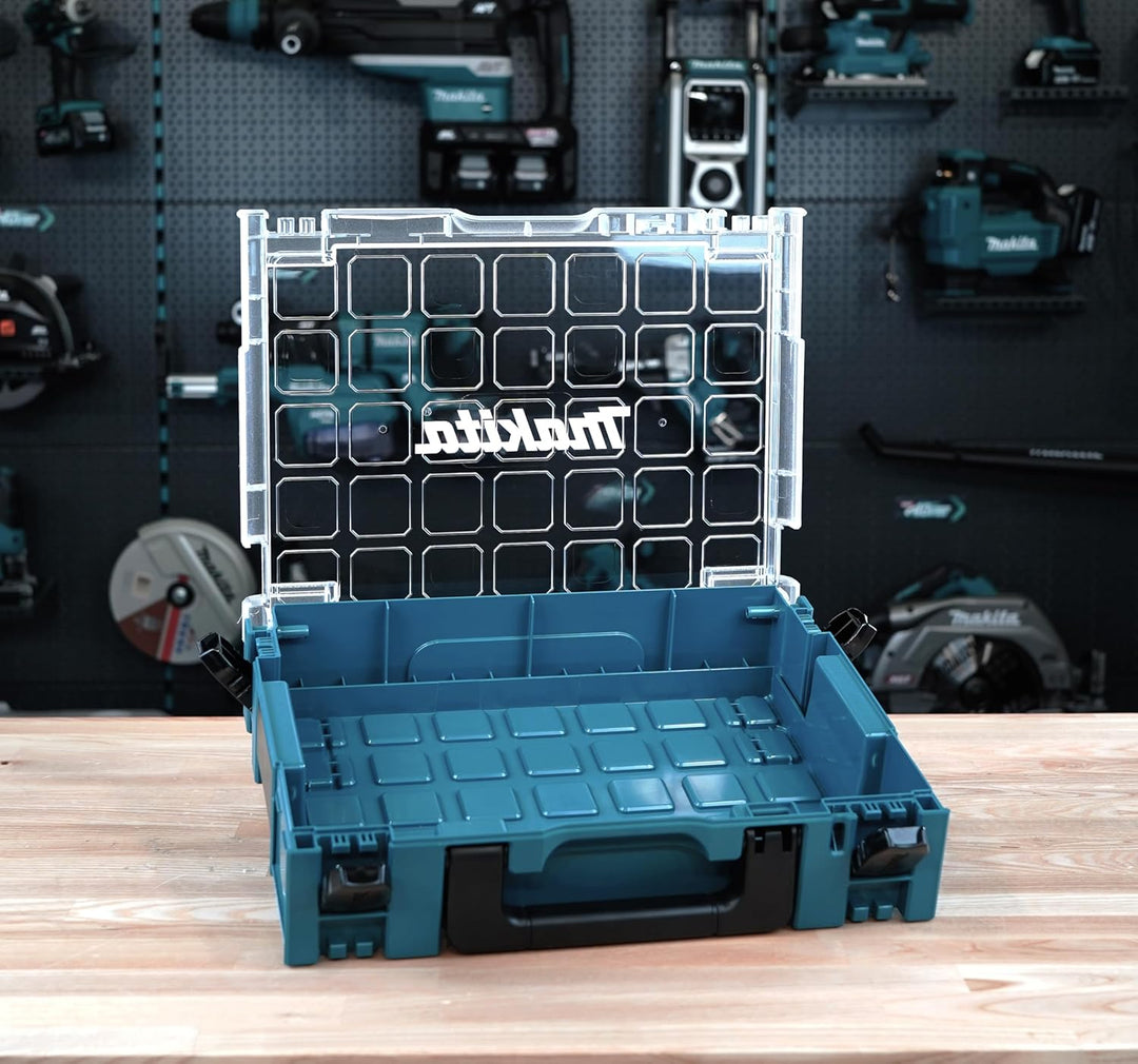 Makita 191X84-4 MAKPAC-Organizer, leer, ohne Boxeinsätze, Klarsichtdeckel, verknüpfbar an Koffersyst