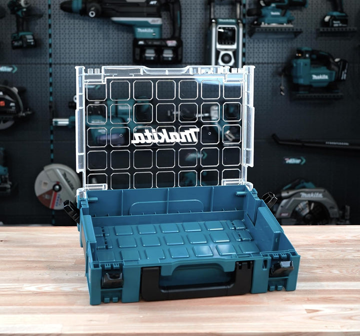Makita 191X84-4 MAKPAC-Organizer, leer, ohne Boxeinsätze, Klarsichtdeckel, verknüpfbar an Koffersyst